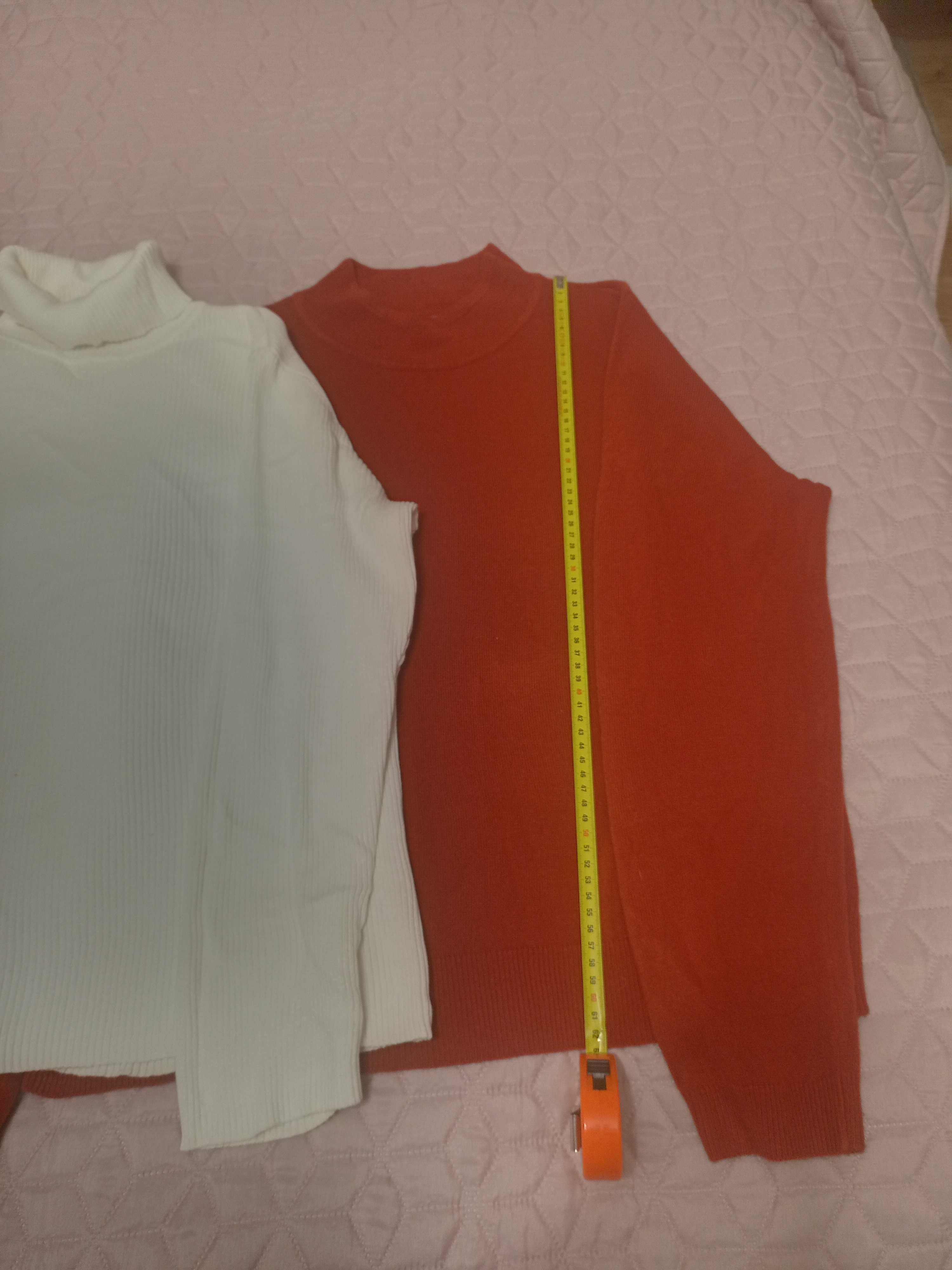 Zestaw ciepłych sweterków (bluzka, golf) duże rozmiary