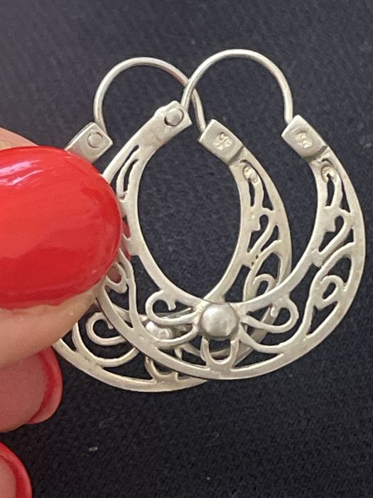 Kolczyki Warmet srebro PRL nr 2