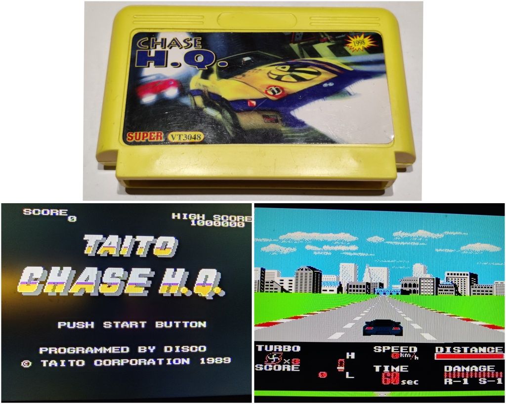 Gra Taito Chase HQ Pegasus Nintendo Famicom kartridż dyskietka kasetka