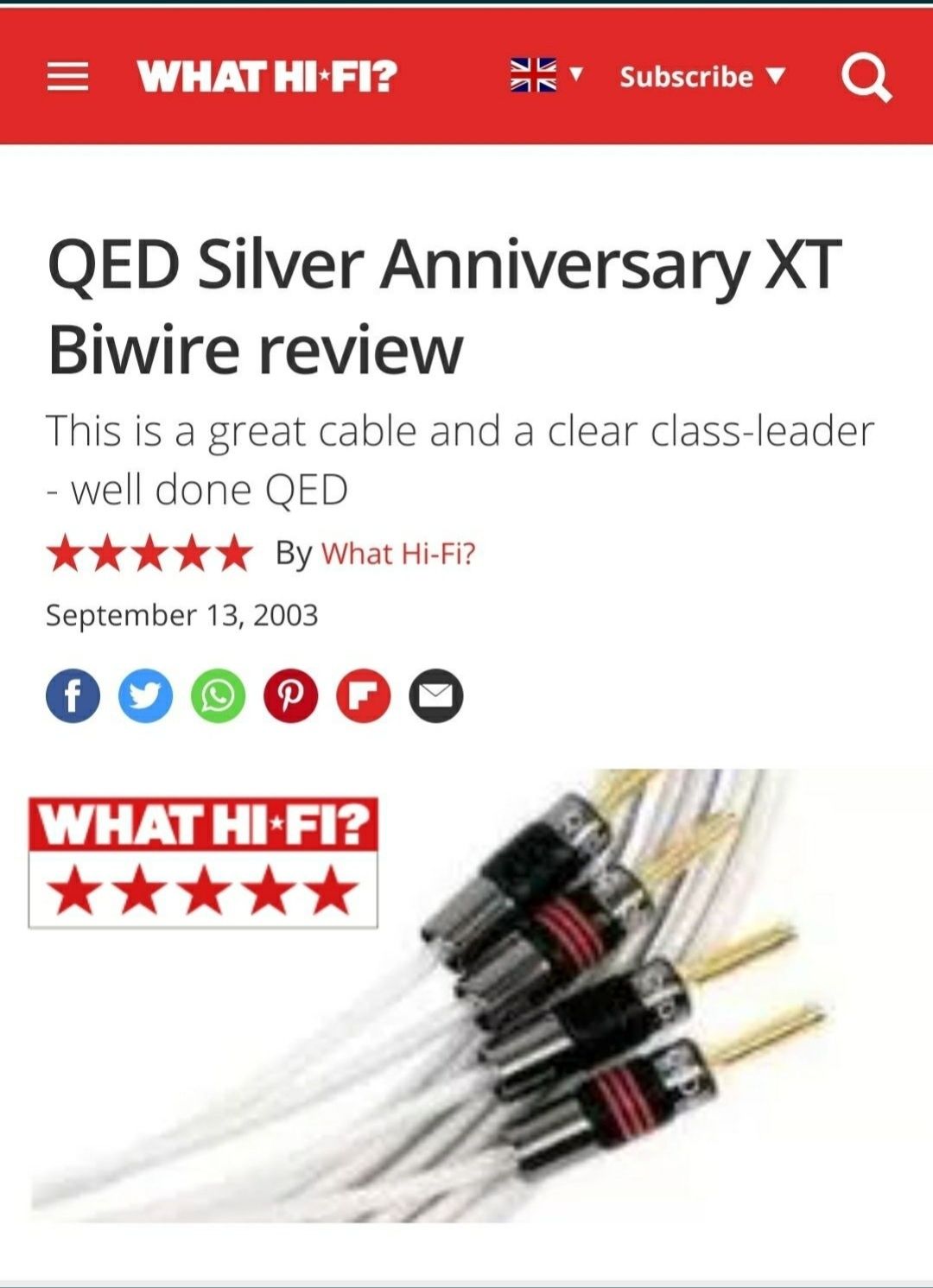 Qed Silver Anniversary XT Bi-Wire акустический кабель