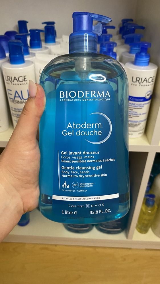 Засоби для купання без мила з народження, олійки, гелі, крем Bioderma