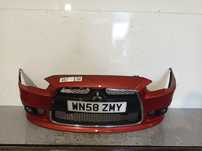 ^ ZDERZAK PRZÓD PRZEDNI MITSUBISHI LANCER X 8 VIII P26A BORDO BORDOWY HALOGENY