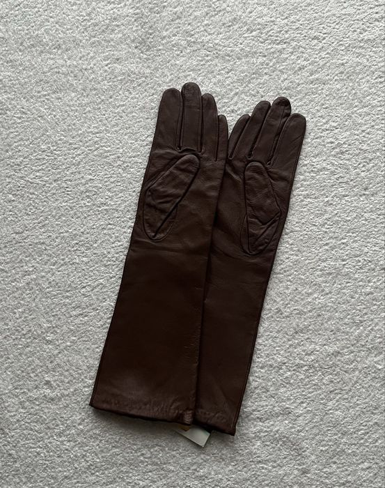 Nowe dlugie rękawiczki jasny brąz