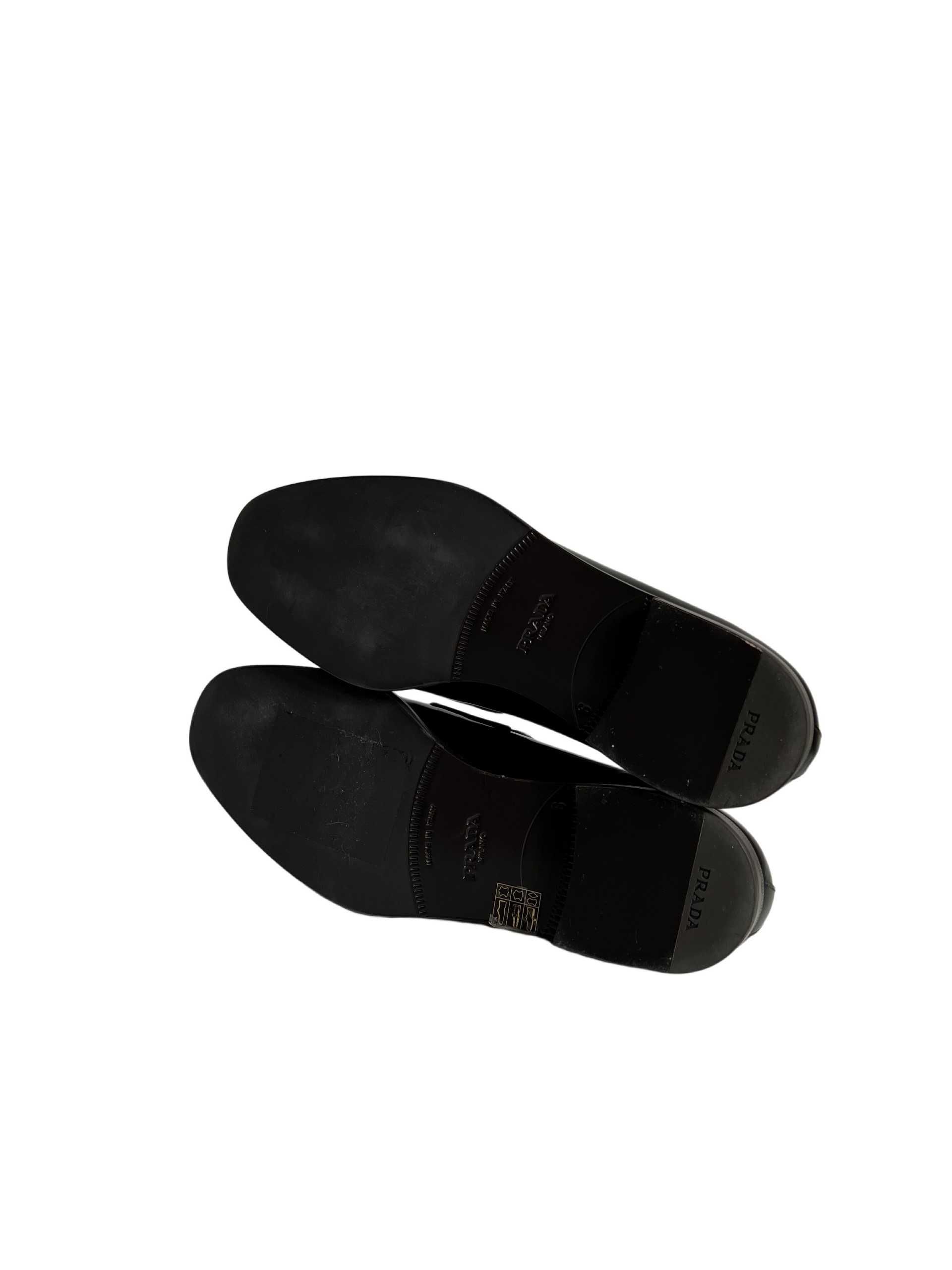 PRADA 100% oryginał męskie buty mokasyny skóra naturalna licowa r. 40