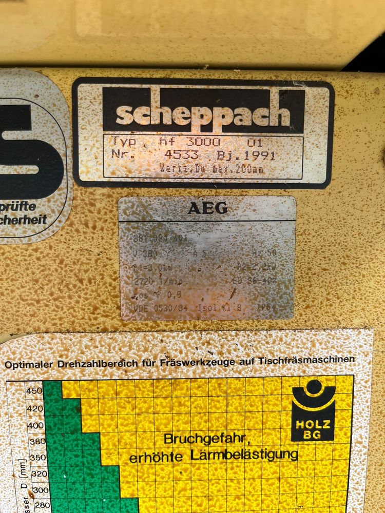 Frezarka dolnowrzecionowa do drewna SCHEPPACH HF 3000 Sprawna Wysyłka