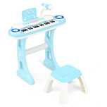 Keyboard pianino dla dzieci z 37 klawiszami, stołkiem, mikrofonem