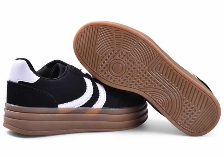 Buty Damskie Sportowe Sneakersy na platformie G Gazelee Czarne r.36