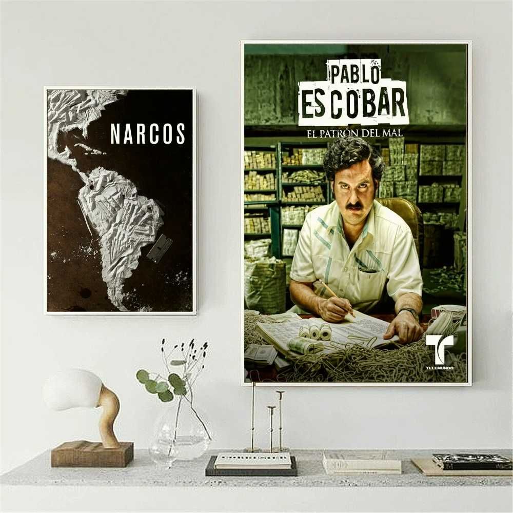 Плакат принт на холсте с Пабло Эскобар Наркос Escobar декор без рамки