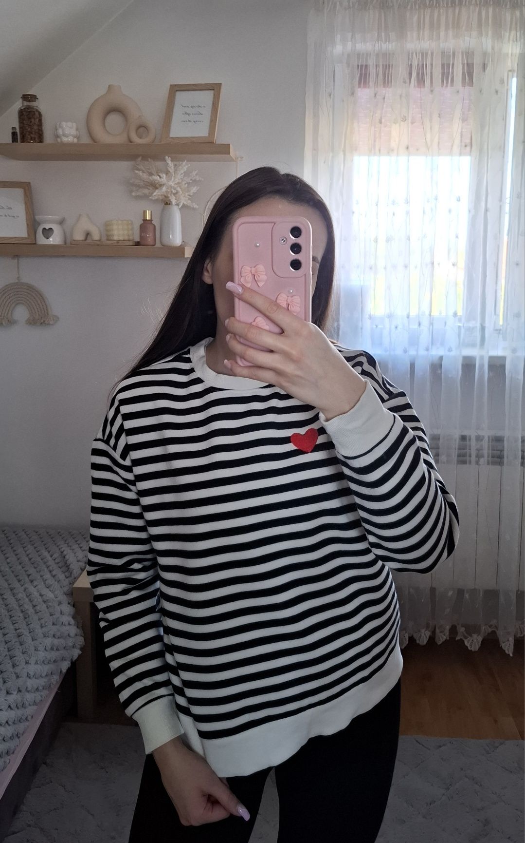 Bluza w paski z sercem