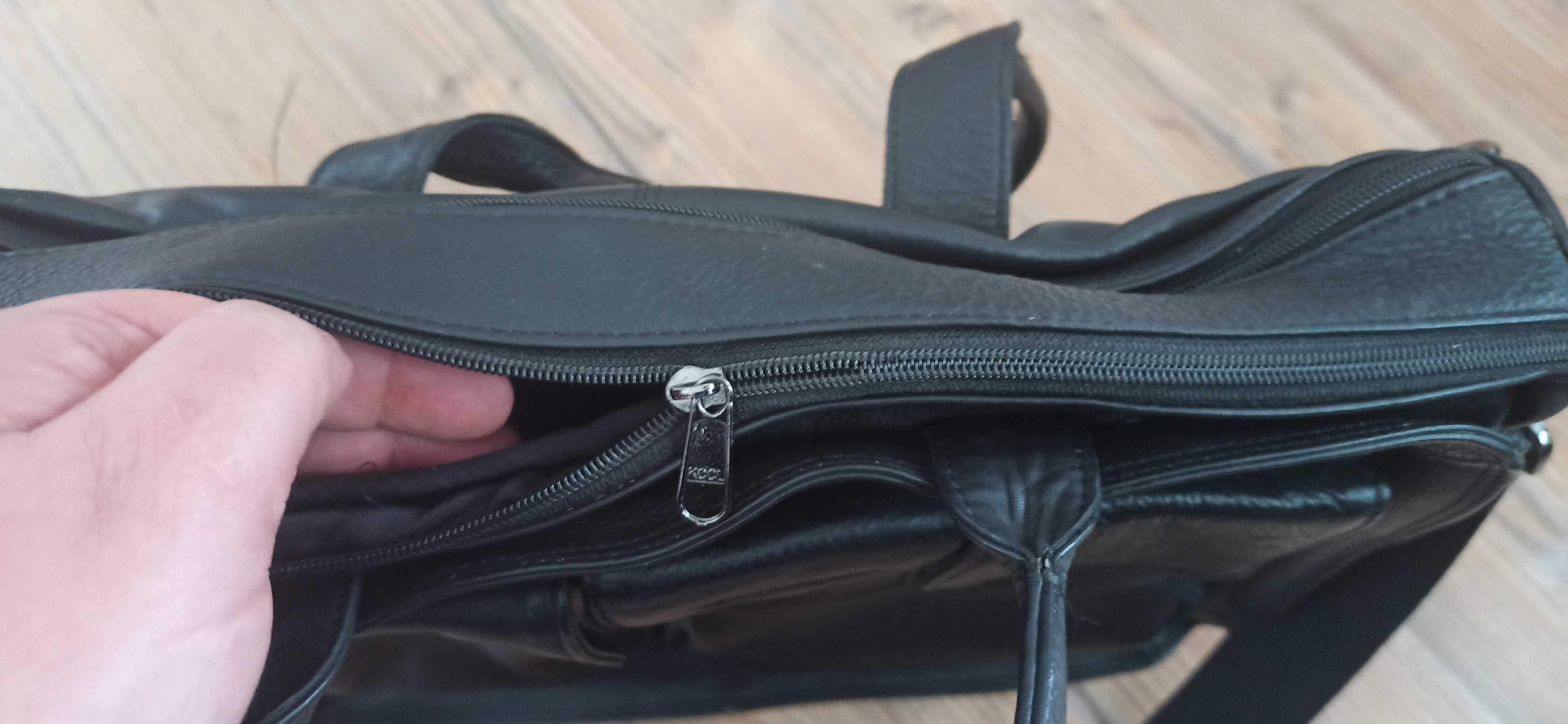 KOCHMANSKI torba na laptopa czarna 2186 skórzana