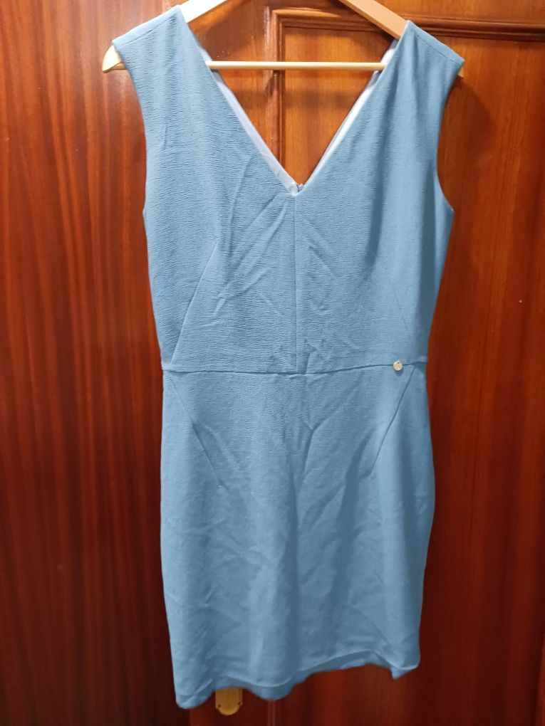 Vestido curto azul