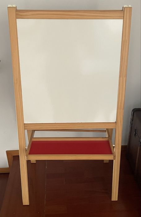 Cavalete, quadro duplo de ardósia/giz ou branco