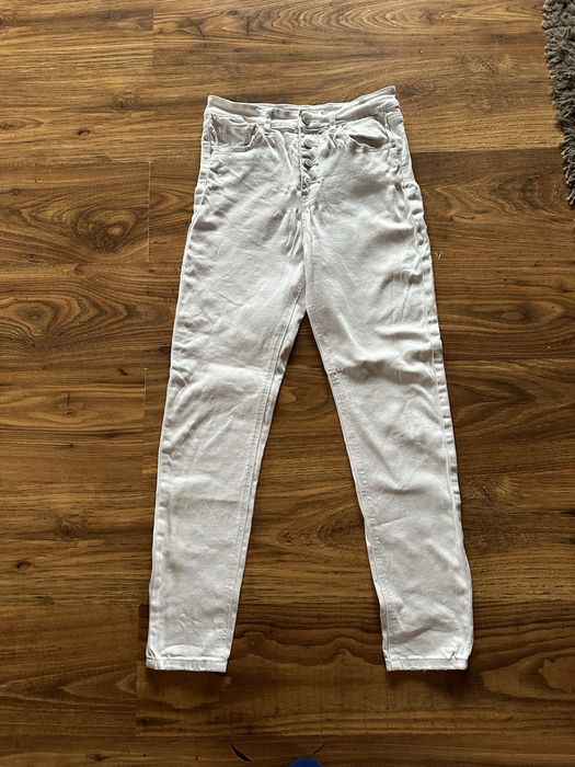 Diverse jeans 40 białe spodnie wysoki stan