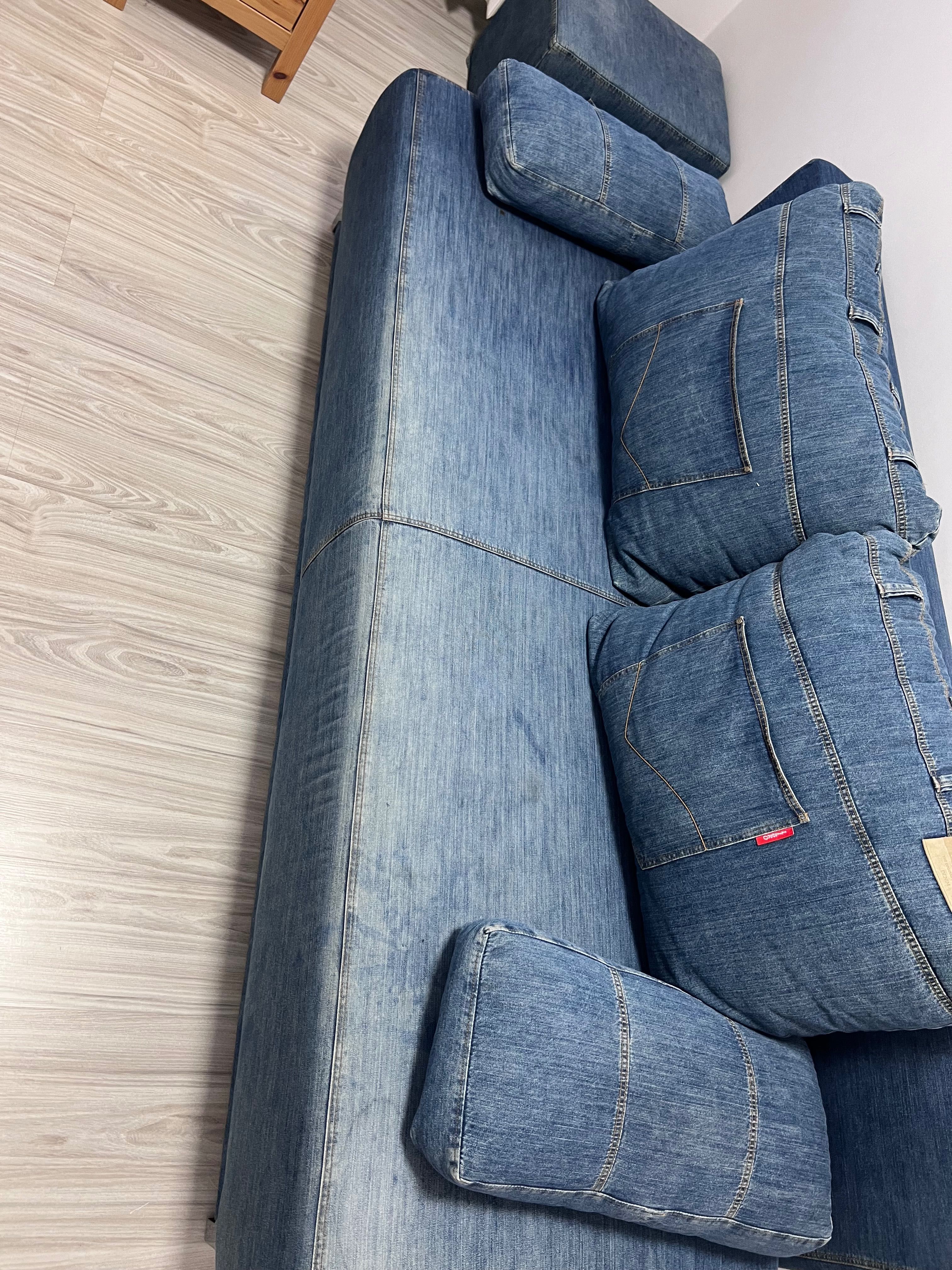 LIBRO Sofa Kanapa rozkładana DENIM  JEANS