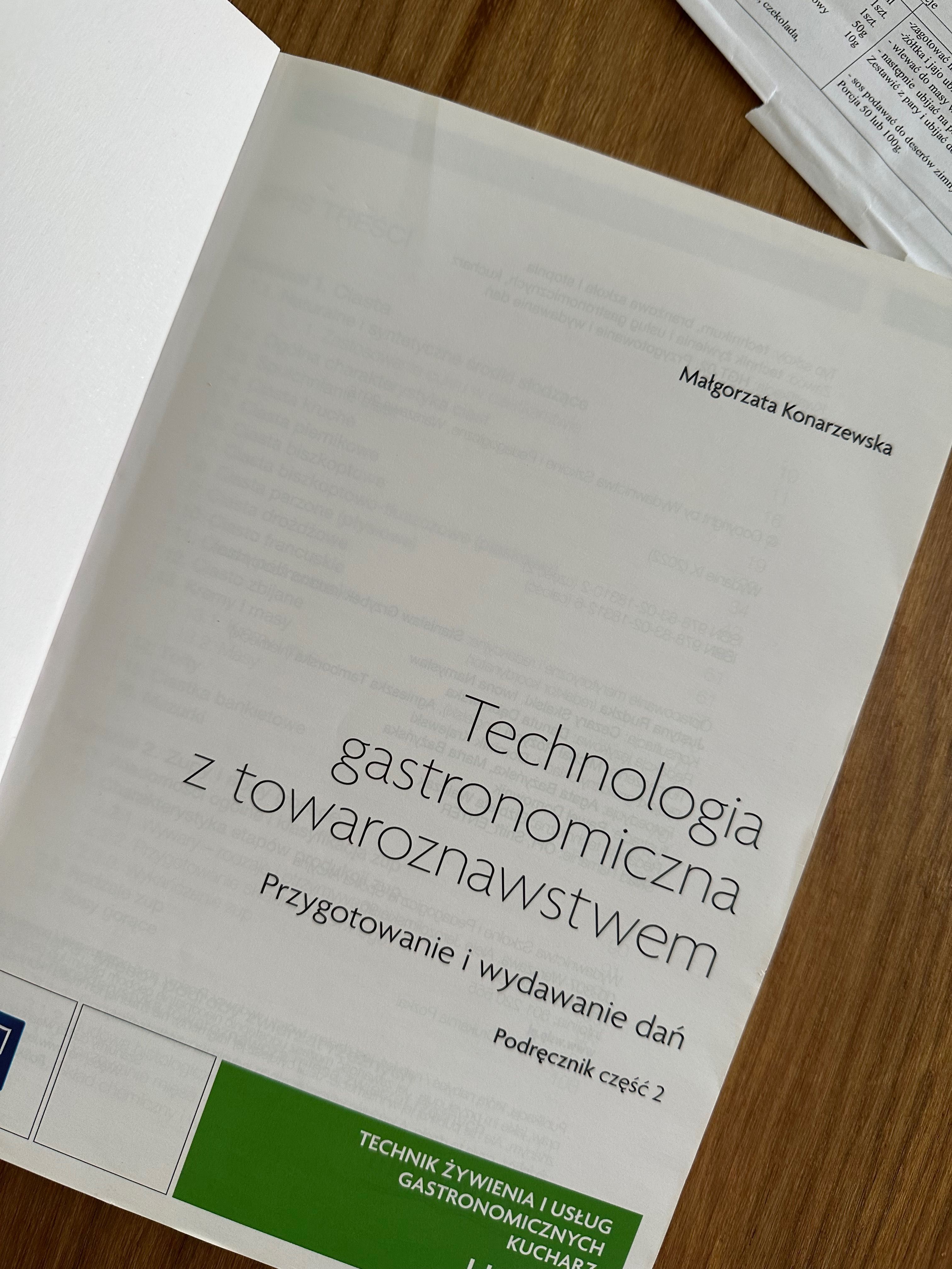 podręcznik zawodowy do gastronomii