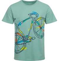 T-shirt Koszulka męska bawełna zielony XL zielona z rowerem rower Endo