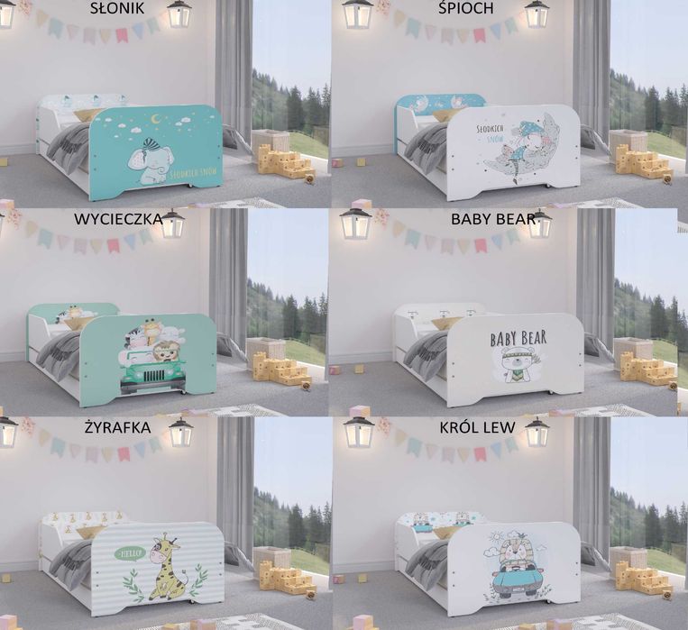 Łóżko MIKI dziecięce 160x80 + materac + szuflada GRATIS !