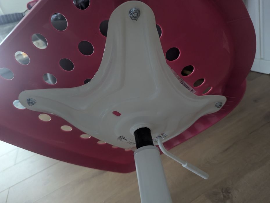 IKEA SKALBERG / SPORREN Krzesło obrotowe różowy biały IKEA