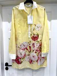 Marella sport nowa letnia koszula oversize żółta tunika bawełniana