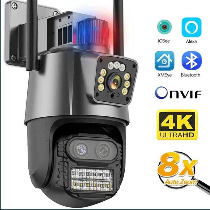 4K 9MP 8X зум Smart наружная камера видеонаблюдения Wi-Fi, PTZ-камера