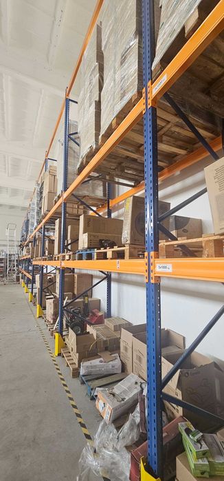 Odbojnik słupa regału paletowego H=400mm żółty