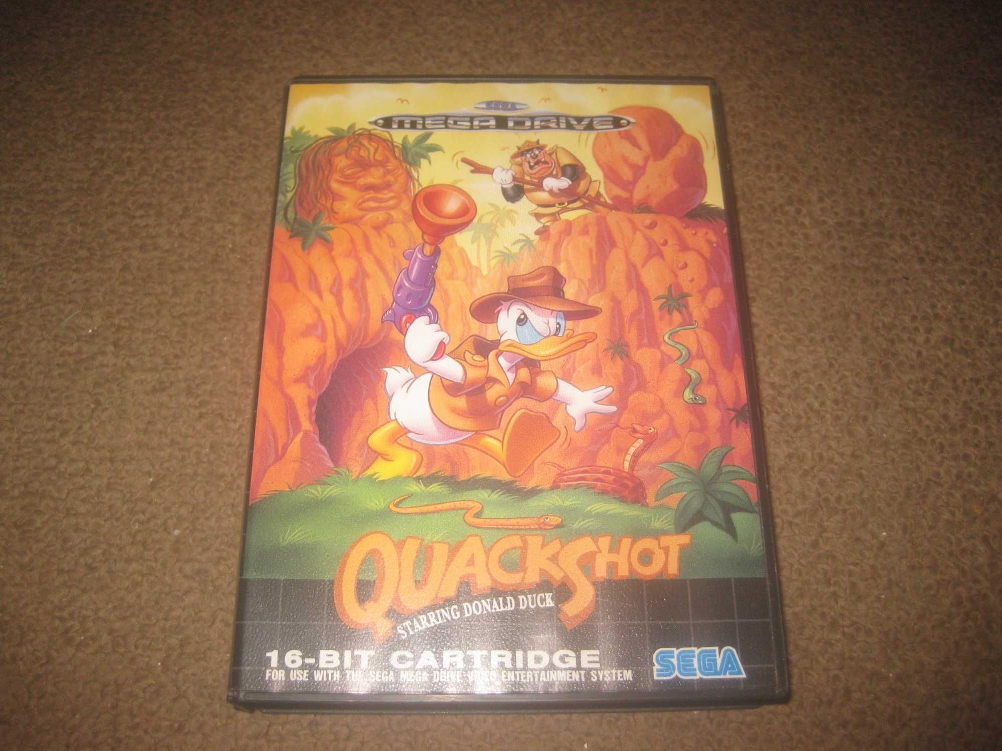 Jogo "Quackshot Starring Donald Duck" para Sega Mega Drive/Completo!