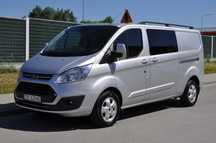 Ford TRANSIT CUSTOM 170 KM M6 Limited DCiV 290 L2 5 osobowy Brygadowy Krajowy I Właściciel Serwisowany Drzwi przesuwne z dwóch stron