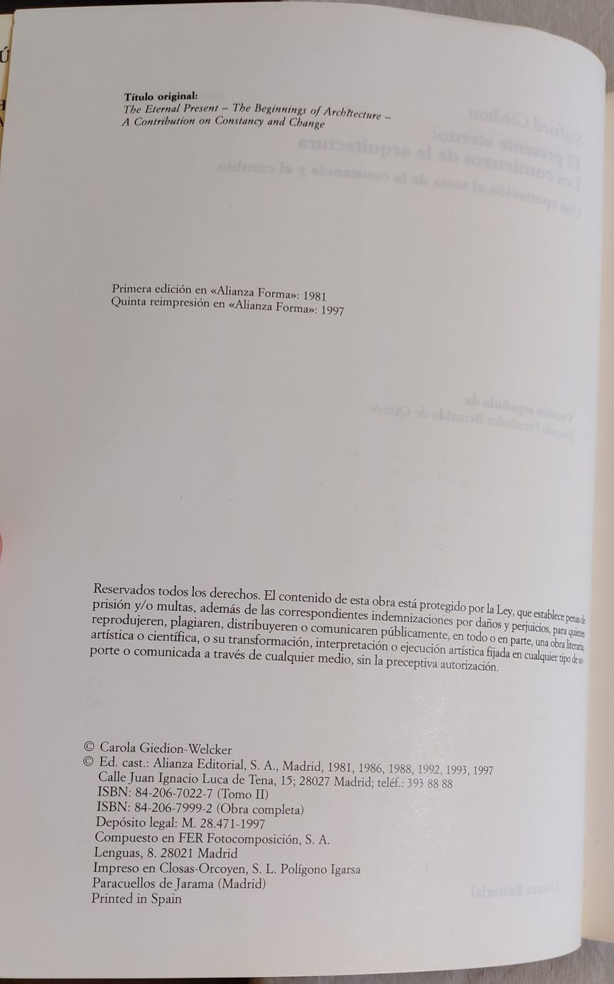 El presente eterno. Los comienzos de la arquitectura