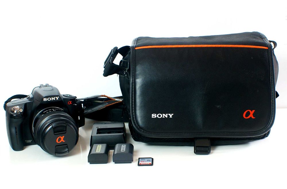 Sony Alpha A390+18-55+2 baterie+Torba+32GB Gotowy Zestaw Stan BDB