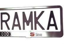 Ramka METAL do tablicy rejestracyjnej Audi Sline S LINE na rejestracje