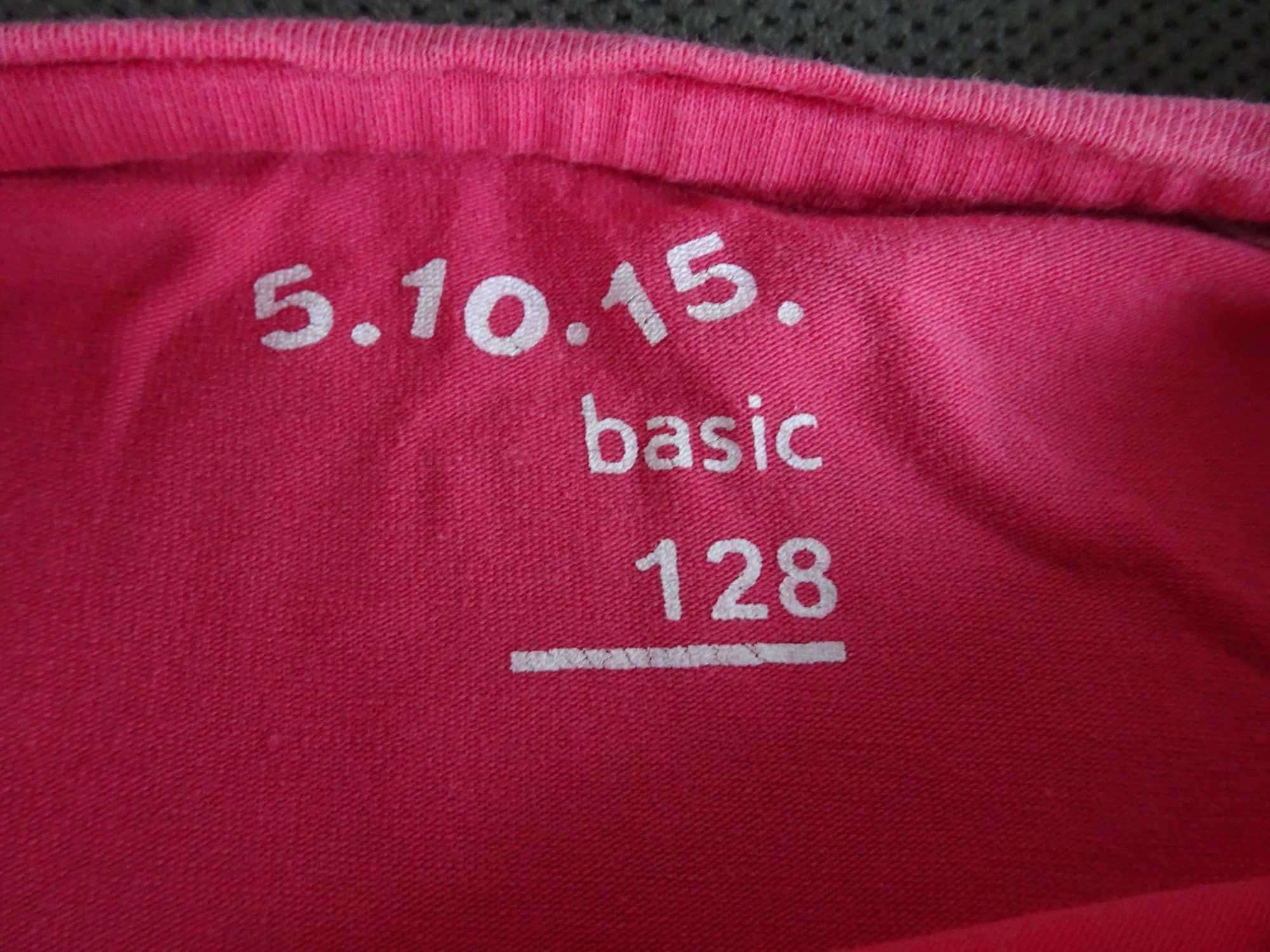 różowa bluzka dziewczęca/t-shirt krótki rękaw rozmiar 128 cm