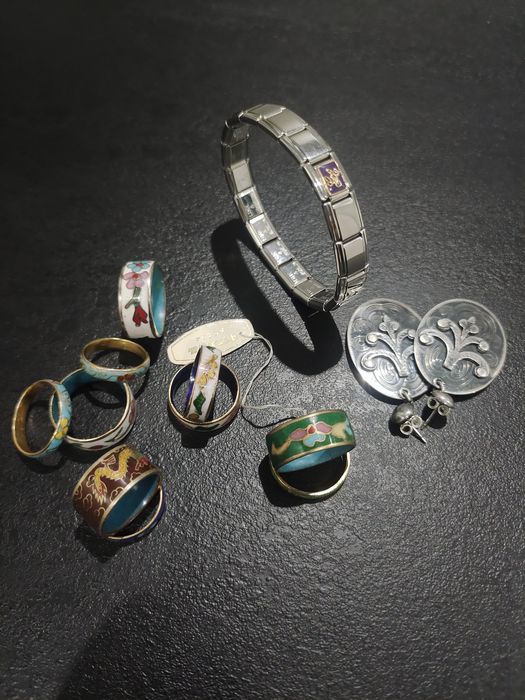 Кольца клуозоне перегородчатая эмаль