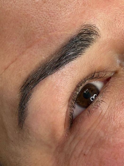 Henna pudrowa z regulacja pęseta plus peling i odtłuszczanie brwi