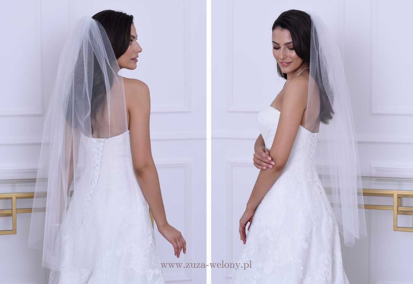 welon ślubny jednowarstwowy ivory