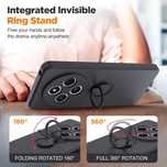 Etui do Xiaomi Redmi 14C / Poco C75 obrotowy stojak 360 stopni czarny