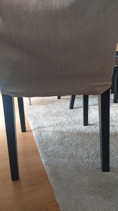 2 cadeiras Nils IKEA com capa beje