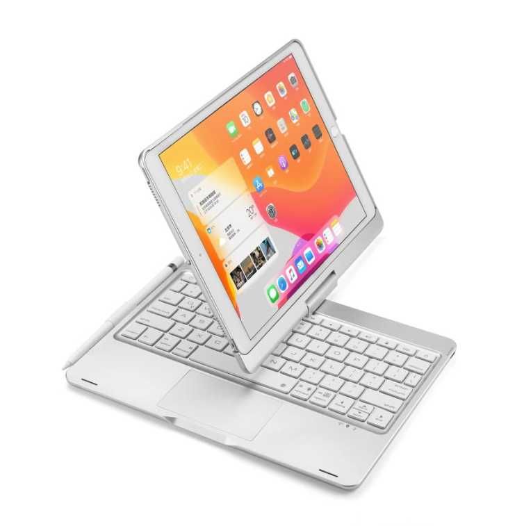 Podświetlana Obrotowa Klawiatura TouchPad iPad 10.2 9 8 7
