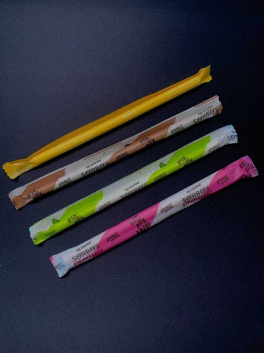 Їстівні трубочки/соломинки - шоколад, лимон, лайм, полуниця