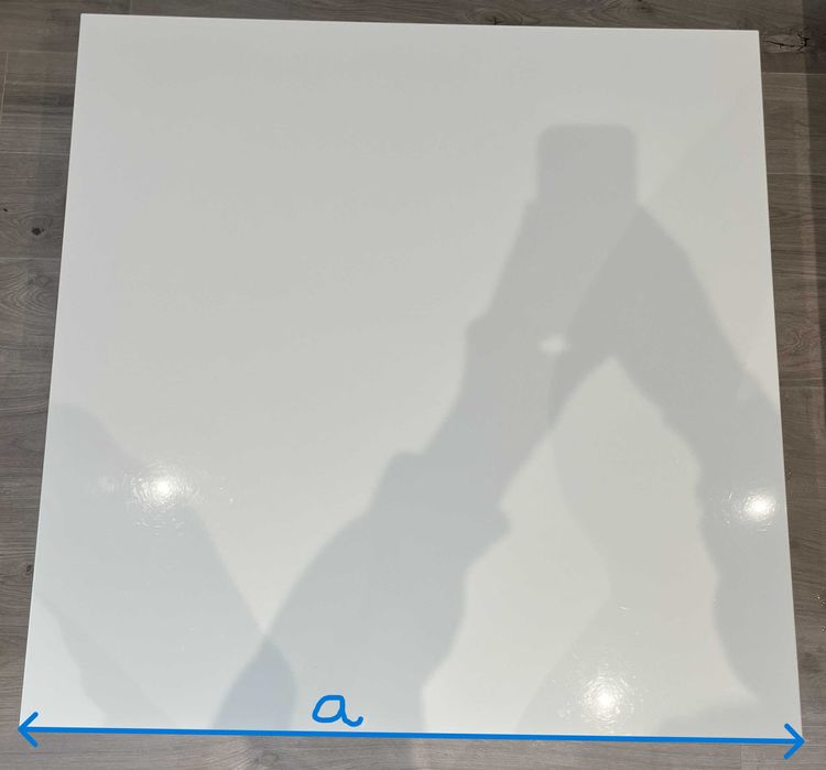 Stół kawowy kwadratowy biały połysk