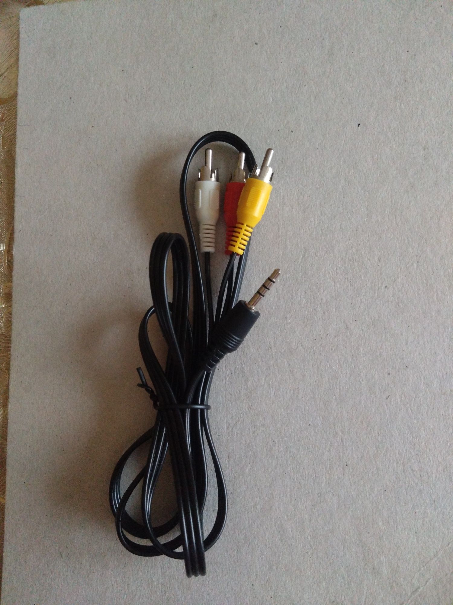 Kabel Przewód Jack 3.5 wtyk 3 x RCA 120 cm