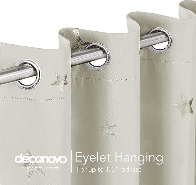 Deconovo Izolowane termicznie zasłony zaciemniające z oczkami