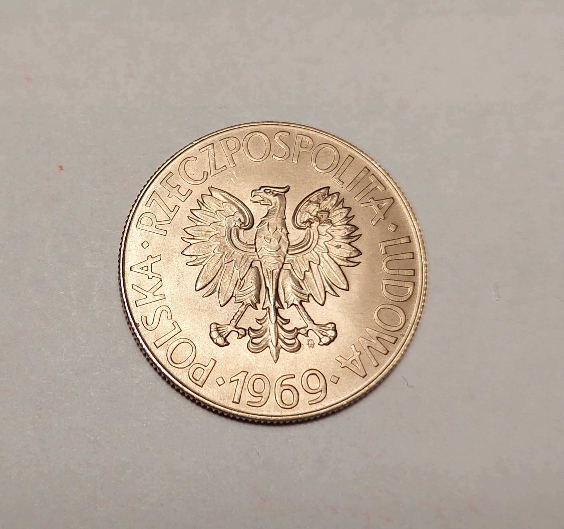 10 zł, 1969, obiegowa, Tadeusz Kościuszko, mały, miedzionikiel, stan 1