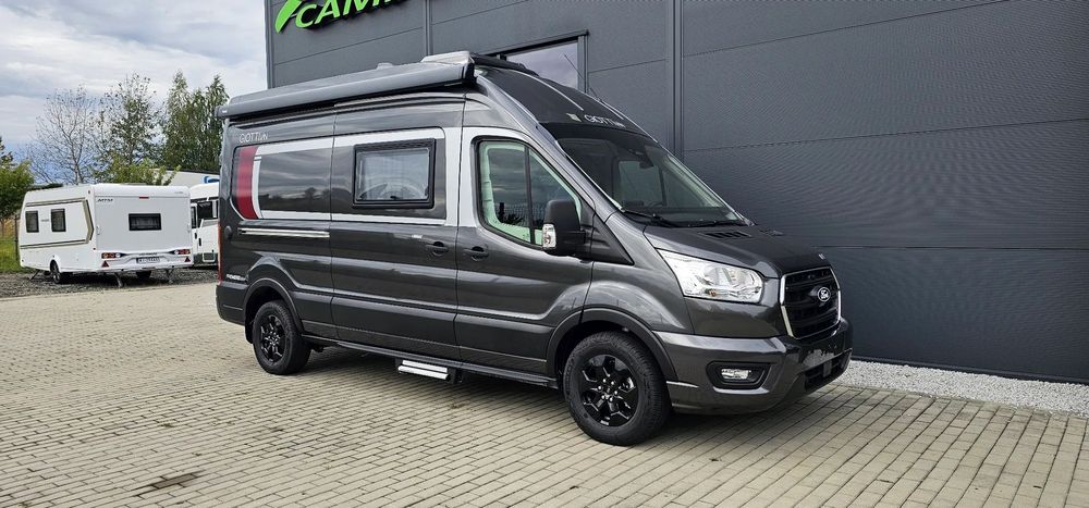 Giottiline GIOTTIVAN 60FT RAPIDO gr. Ford Transit MAGNETIC GREY MARKIZA SOLAR 300W KAMERA COFANIA RADIO 2DIN TRUMA DIESEL 4 OSOBOWY  SOLARY 300W Markiza Truma Diesel 5.98m 4 osobowy MTM Campery
