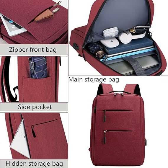 CW11 Plecak Miejski Na Laptopa Wielofunkcyjny Unisex 15'