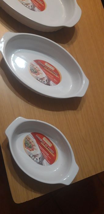Conjunto de 3 Travessas Cerâmica de Forno