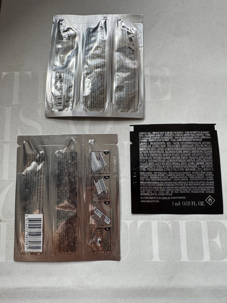 Lancome serum h.c.f. renergie triple + c.r.x triple retinol + armani