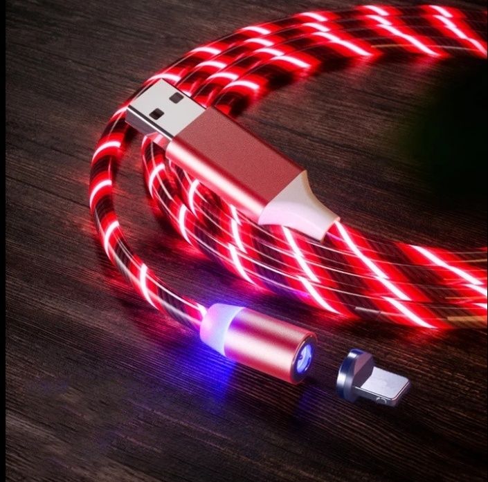 Магнитный светодиодный световой кабель, Micro USB.