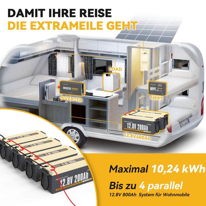 Аккумулятор LifePo4 200Ач 12,8V BMS PowerQueen (Германия)