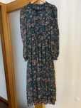 Vestido cerimónia verde florido