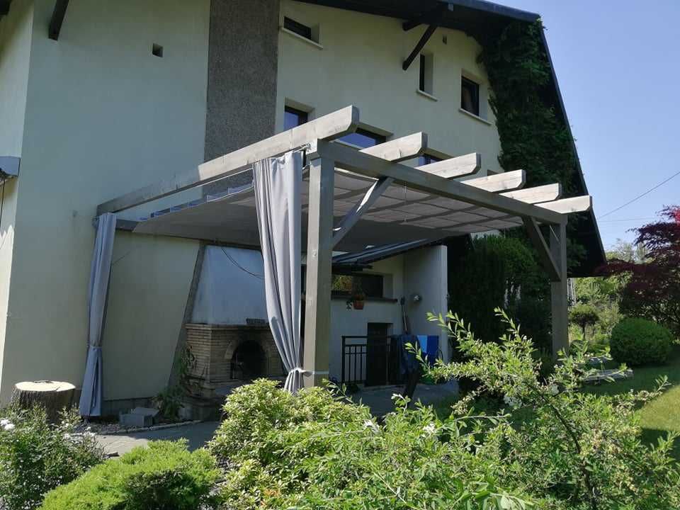 Zadaszenia materiałowe tarasu żagle ogrodowe roleta rzymska pergola